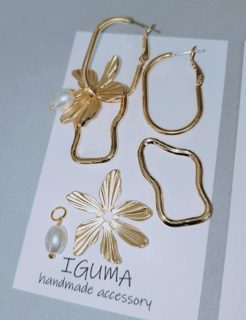 ハンドメイド フープピアス ゴールド < 女性ファッション  ハンドメイド フープピアス ゴールド < 女性ファッションの