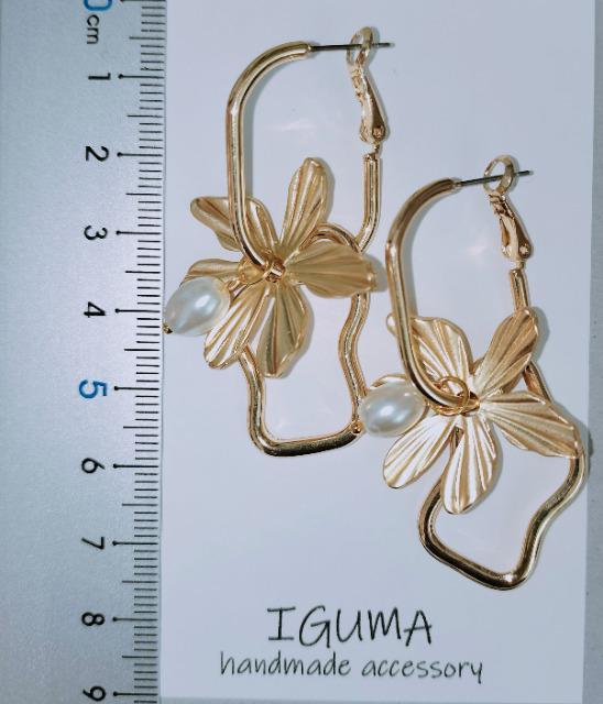 ハンドメイド フープピアス ゴールド < 女性ファッション  ハンドメイド フープピアス ゴールド < 女性ファッションの