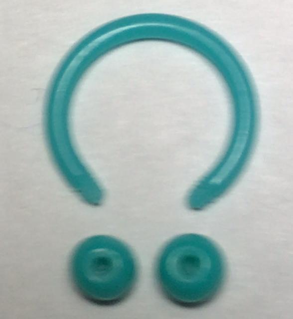 アクリルボディピアス サーキュラーバーベル 青緑色 16G 内径 10mm ファーストピアス 眉 軟骨 リップ ボール 安い < 男性アクセサリー/時計  アクリルボディピアス サーキュラーバーベル 青緑色 16G 内径 10mm ファーストピアス 眉 軟骨 リップ ボール 安い < 男性アクセサリー/時計の