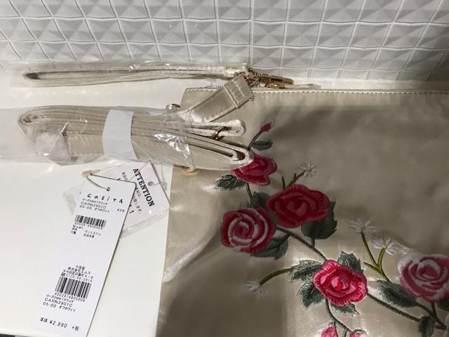新品タグ付き ローズ2WAY クラッチ < 女性ファッション  新品タグ付き ローズ2WAY クラッチ < 女性ファッションの