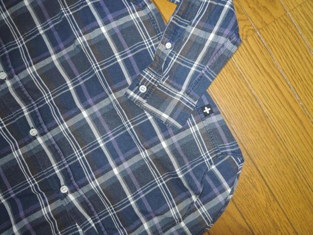 HEAD PORTER PLUS ヘッドポータープラス + チェックシャツ M 紫系 長袖 薄手 < ブランド  HEAD PORTER PLUS ヘッドポータープラス + チェックシャツ M 紫系 長袖 薄手 < ブランドの