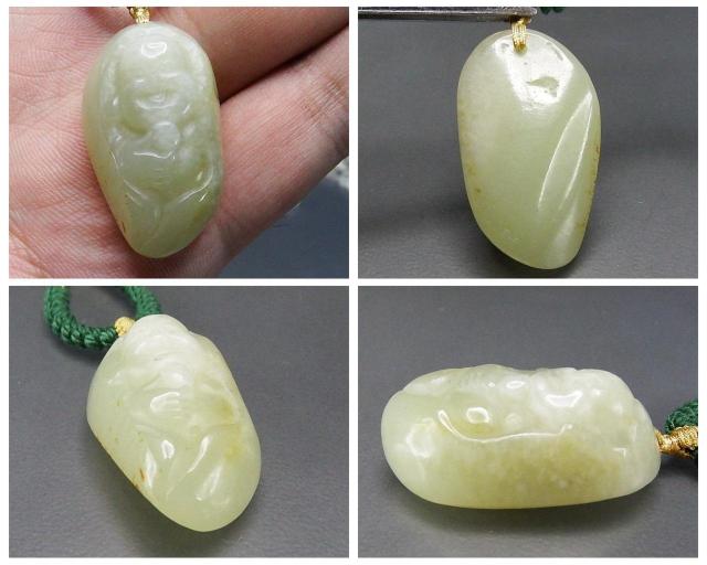 一点物和田玉天然石手彫り布袋様仏像小木綿紐ネックレスUK1-7-09RYZa < 女性アクセサリー/時計  一点物和田玉天然石手彫り布袋様仏像小木綿紐ネックレスUK1-7-09RYZa < 女性アクセサリー/時計の