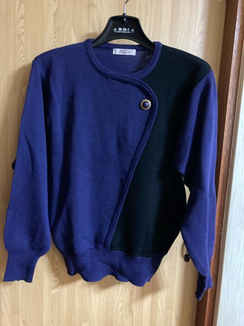 2072.未使用☆長袖ニット☆セーター☆深紫×黒☆サイズL < 女性ファッション 2072.未使用☆長袖ニット☆セーター☆深紫×黒☆サイズL < 女性ファッションの