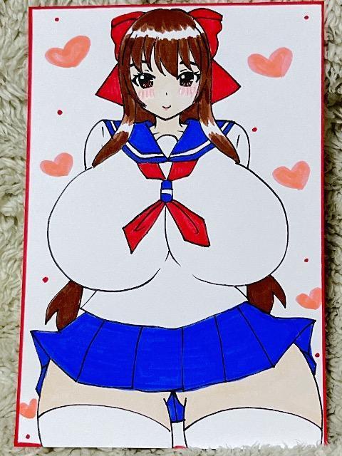 自作イラスト セーラー服の女の子 制服 美少女 ハガキサイズC < アニメ/コミック/キャラクター 自作イラスト セーラー服の女の子 制服 美少女 ハガキサイズC < アニメ/コミック/キャラクターの