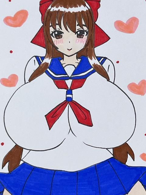 自作イラスト セーラー服の女の子 制服 美少女 ハガキサイズC < アニメ/コミック/キャラクター 自作イラスト セーラー服の女の子 制服 美少女 ハガキサイズC < アニメ/コミック/キャラクターの