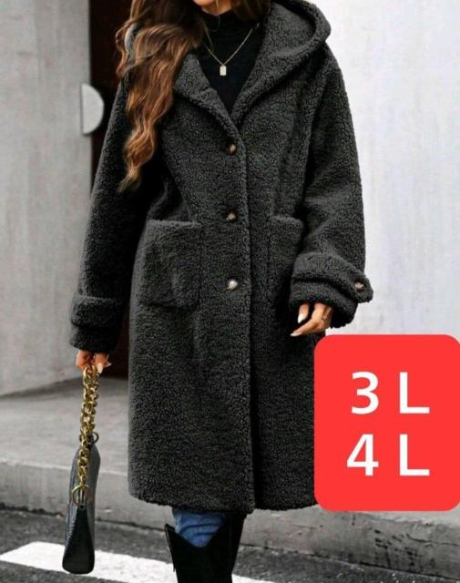 新品 フード付きボアロングコート 3L〜4L < 女性ファッション 新品 フード付きボアロングコート 3L〜4L < 女性ファッションの