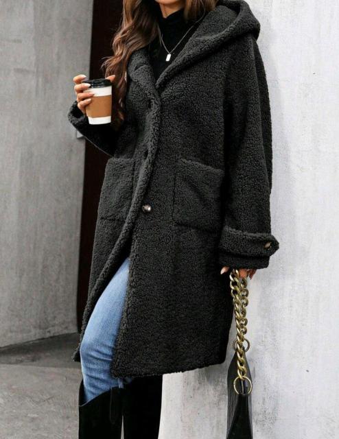 新品 フード付きボアロングコート 3L〜4L < 女性ファッション 新品 フード付きボアロングコート 3L〜4L < 女性ファッションの