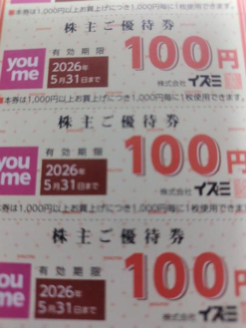 イズミゆめタウン株主優待券1枚 2026年5月末期限 < チケット/金券 イズミゆめタウン株主優待券1枚 2026年5月末期限 < チケット/金券の
