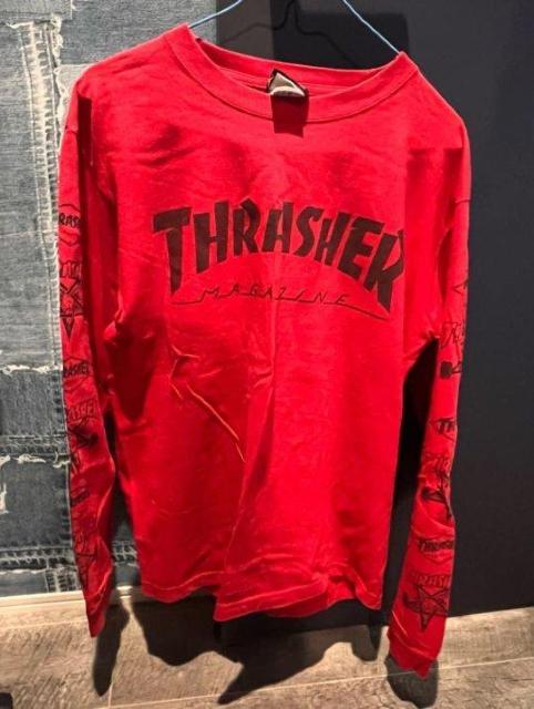 THRASHER/スラッシャー/スケーター/ストリート/ロンT/袖プリント/ 長袖Tシャツ /西海岸/ロサンゼルス/アメカジ/LA < ブランド THRASHER/スラッシャー/スケーター/ストリート/ロンT/袖プリント/ 長袖Tシャツ /西海岸/ロサンゼルス/アメカジ/LA < ブランドの