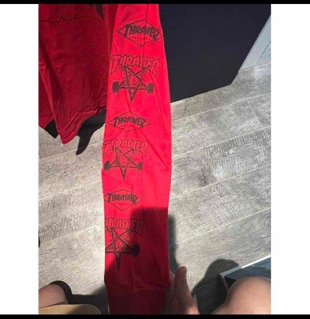 THRASHER/スラッシャー/スケーター/ストリート/ロンT/袖プリント/ 長袖Tシャツ /西海岸/ロサンゼルス/アメカジ/LA < ブランド THRASHER/スラッシャー/スケーター/ストリート/ロンT/袖プリント/ 長袖Tシャツ /西海岸/ロサンゼルス/アメカジ/LA < ブランドの