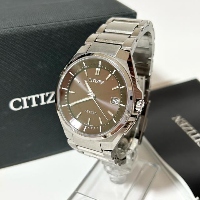 CITIZEN シチズン アテッサ H110-T016308 電波ソーラー デイト チタン