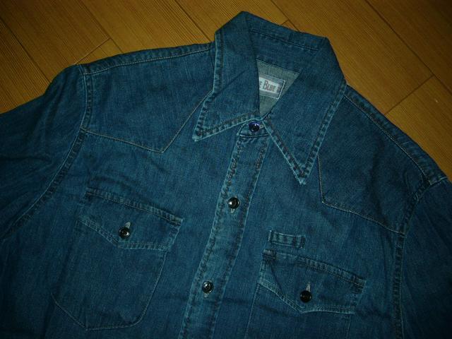 BLUE BLUEデニムシャツ1ウエスタン半袖インディゴHRMハリラン < ブランド  BLUE BLUEデニムシャツ1ウエスタン半袖インディゴHRMハリラン < ブランドの