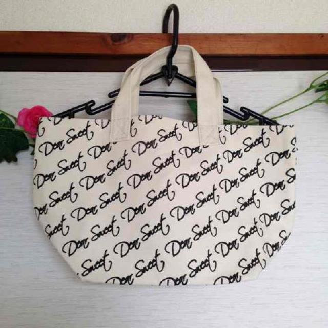 定価2850円 Dear Sweet■ロゴ キャンバス ランチ トートバッグ < 女性ファッション 定価2850円 Dear Sweet■ロゴ キャンバス ランチ トートバッグ < 女性ファッションの