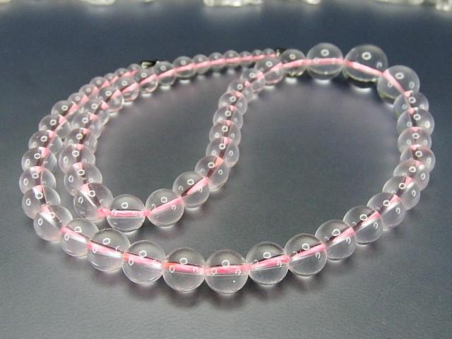 透明度良好ローズクォーツ糸ネックレス天然石恋愛運208-010a < 女性アクセサリー/時計  透明度良好ローズクォーツ糸ネックレス天然石恋愛運208-010a < 女性アクセサリー/時計の