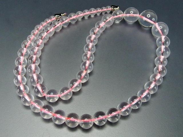 透明度良好ローズクォーツ糸ネックレス天然石恋愛運208-010a < 女性アクセサリー/時計  透明度良好ローズクォーツ糸ネックレス天然石恋愛運208-010a < 女性アクセサリー/時計の