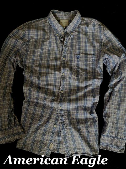 【American Eagle】アメリカンイーグル Vintage Washed ボタンダウンシャツ US−XL/Blue < ブランド 【American Eagle】アメリカンイーグル Vintage Washed ボタンダウンシャツ US−XL/Blue < ブランドの
