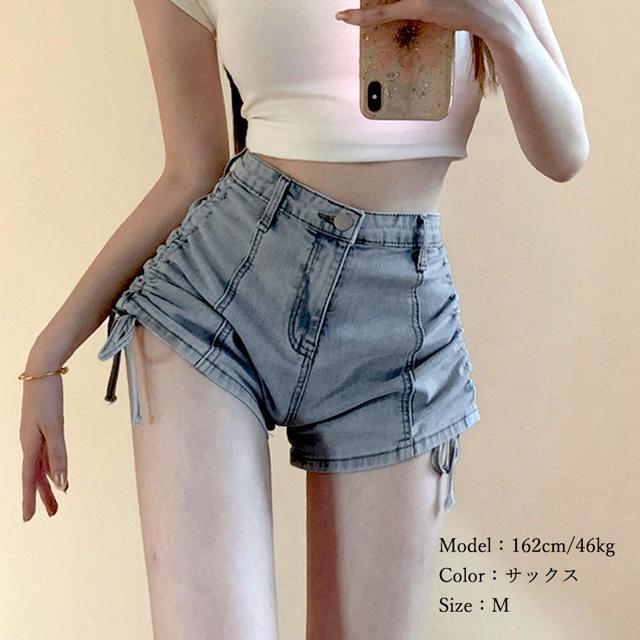 送料無料 新品 ドロスト デニムショートパンツ 夏 美脚 < 女性ファッション  送料無料 新品 ドロスト デニムショートパンツ 夏 美脚 < 女性ファッションの