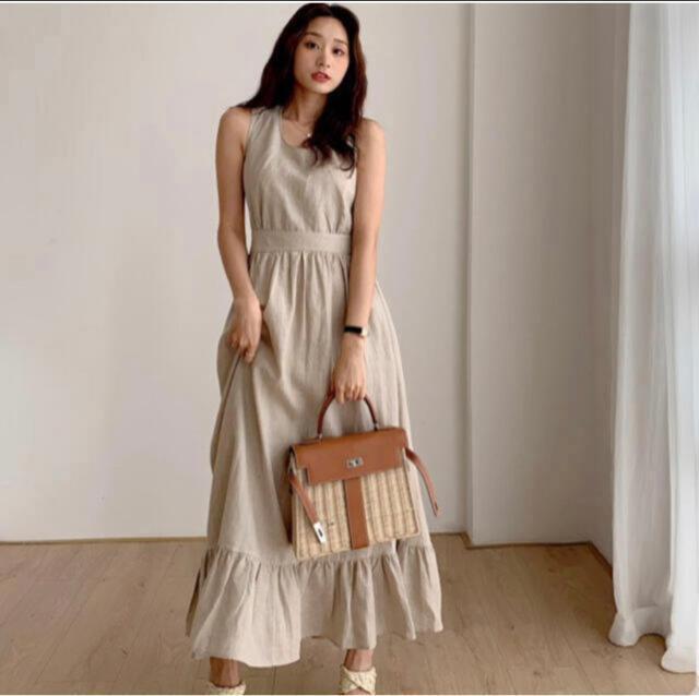 BIRTHDAYBASHBBバースデーバッシュバッククロスリネンワンピースロングマキシリボンオープンバックシャンベージュ < 女性ファッション BIRTHDAYBASHBBバースデーバッシュバッククロスリネンワンピースロングマキシリボンオープンバックシャンベージュ < 女性ファッションの