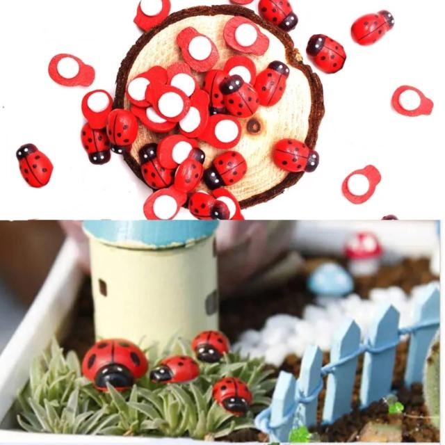 てんとう虫 ウッドパーツ 10個■ハンドメイドや植物のワンポイントにオススメ♪ < ペット/手芸/園芸  てんとう虫 ウッドパーツ 10個■ハンドメイドや植物のワンポイントにオススメ♪  < ペット/手芸/園芸の