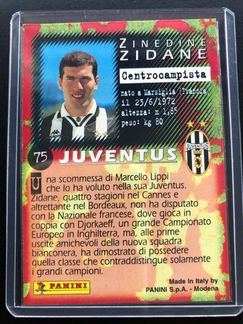 calcio 97PANINI/NO-75・JUVENTUS・ジネディ−ヌ・ジダン < トレーディングカード calcio 97PANINI/NO-75・JUVENTUS・ジネディ−ヌ・ジダン < トレーディングカードの