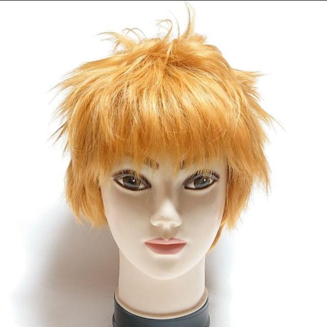 耐熱 ベリーショート カール ウィッグ オレンジゴールド コスプレ ハロウィン 仮装 短髪 < 女性ファッション 耐熱 ベリーショート カール ウィッグ オレンジゴールド コスプレ ハロウィン 仮装 短髪 < 女性ファッションの