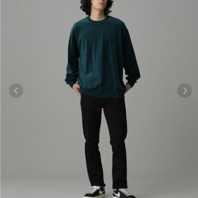 nano universe ベロアソリッドクルーネックスウェット グリーン 緑 エメラルド メンズ M < ブランド nano universe ベロアソリッドクルーネックスウェット グリーン 緑 エメラルド メンズ M < ブランドの