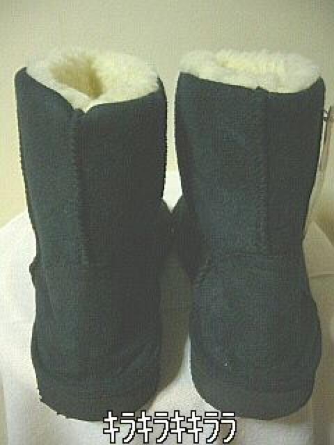 《New》もこもこボア★暖か(ショート)ムートンブーツ<ブラックL> < 女性ファッション 《New》もこもこボア★暖か(ショート)ムートンブーツ<ブラックL> < 女性ファッションの