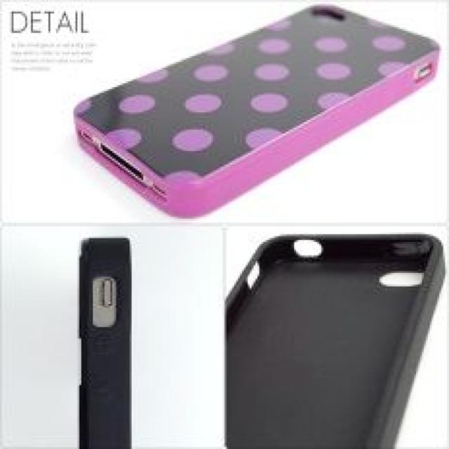 iPhone4/4s対応♪可愛い ドット柄 ソフトアイフォンケース カバー パープル < 家電/AV  iPhone4/4s対応♪可愛い ドット柄 ソフトアイフォンケース カバー パープル < 家電/AVの