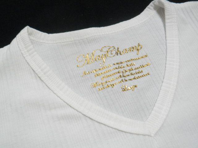 アメカジ.キレカジ.カジュアル♪テレコVネック無地Tシャツ ホワイト < 男性ファッション アメカジ.キレカジ.カジュアル♪テレコVネック無地Tシャツ ホワイト < 男性ファッションの