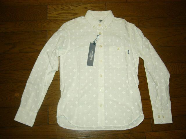 新品CHALLENGERチャレンジャークロスドット柄シャツ白S < 男性ファッション 新品CHALLENGERチャレンジャークロスドット柄シャツ白S < 男性ファッションの