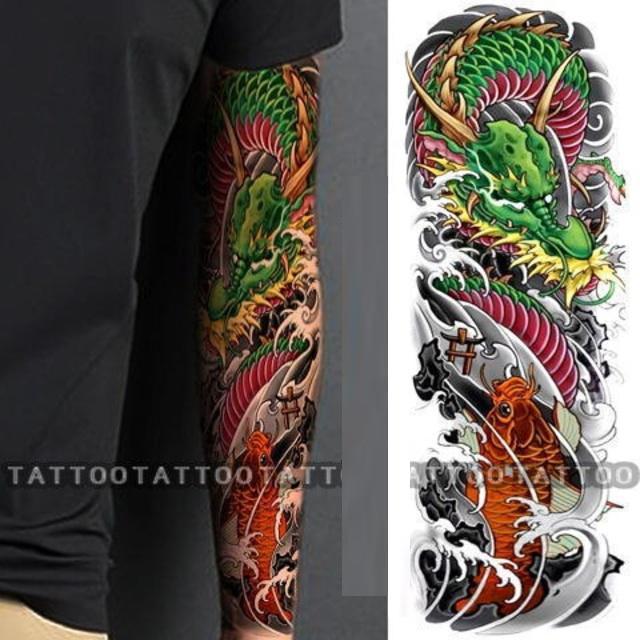 FF75 TATOOシール タトゥーシール 和柄 和彫り入れ墨シー 腕や足用入墨 < 男性アクセサリー/時計  FF75 TATOOシール タトゥーシール 和柄 和彫り入れ墨シー 腕や足用入墨  < 男性アクセサリー/時計の