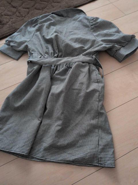 ギンガムチェック柄 半袖トレンチ風ワンピース < 女性ファッション ギンガムチェック柄 半袖トレンチ風ワンピース < 女性ファッションの