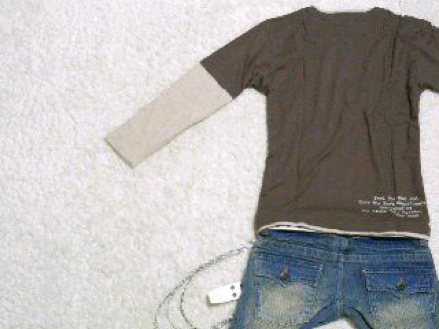 《New》セレカジ★フロント編み上げ・レイヤード*ロンTee<ブラウンL> < 男性ファッション 《New》セレカジ★フロント編み上げ・レイヤード*ロンTee<ブラウンL> < 男性ファッションの