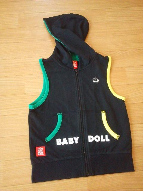 中古フード付きベスト120黒ベビドBABYDOLLベビードール < ブランド  中古フード付きベスト120黒ベビドBABYDOLLベビードール < ブランドの