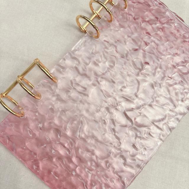 ピンク マーブル調 バインダー ミニ6穴 リフィル10枚付き シルバー、ゴールドリング付き 韓国風 かわいい PVCノート 手帳 < インテリア/ライフ  ピンク マーブル調 バインダー ミニ6穴 リフィル10枚付き シルバー、ゴールドリング付き 韓国風 かわいい PVCノート 手帳 < インテリア/ライフの