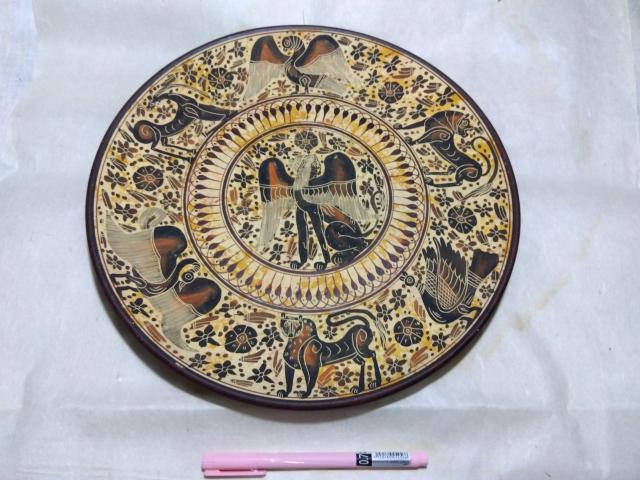 ♪飾り皿 線彫り ペルシャ? < インテリア/ライフ  ♪飾り皿 線彫り ペルシャ?  < インテリア/ライフの