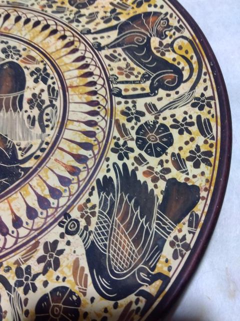 ♪飾り皿 線彫り ペルシャ? < インテリア/ライフ  ♪飾り皿 線彫り ペルシャ? < インテリア/ライフの