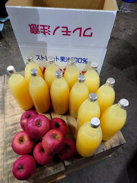 青森りんご サンふじ100% りんごジュース 1L12本入り 送料込 < グルメ/ドリンク 青森りんご サンふじ100% りんごジュース 1L12本入り 送料込 < グルメ/ドリンクの