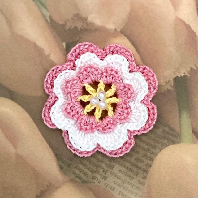 ハンドメイド♪レース編みお花のモチーフ < 女性ファッション  ハンドメイド♪レース編みお花のモチーフ  < 女性ファッションの
