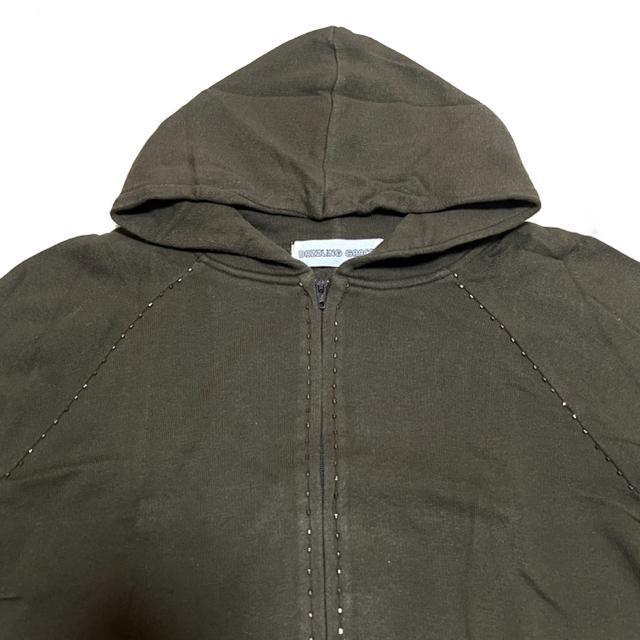 【美品】ビーズステッチ7分袖パーカー/M/カーキ/綿100%/カジュアル < 女性ファッション  【美品】ビーズステッチ7分袖パーカー/M/カーキ/綿100%/カジュアル < 女性ファッションの