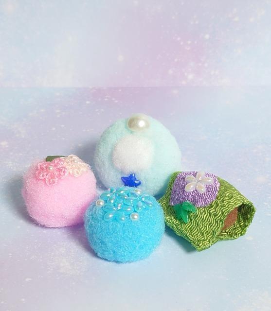 ハンドメイド♪ポンポン和菓子☆彦星と七夕花飾り☆ < ペット/手芸/園芸 ハンドメイド♪ポンポン和菓子☆彦星と七夕花飾り☆ < ペット/手芸/園芸の