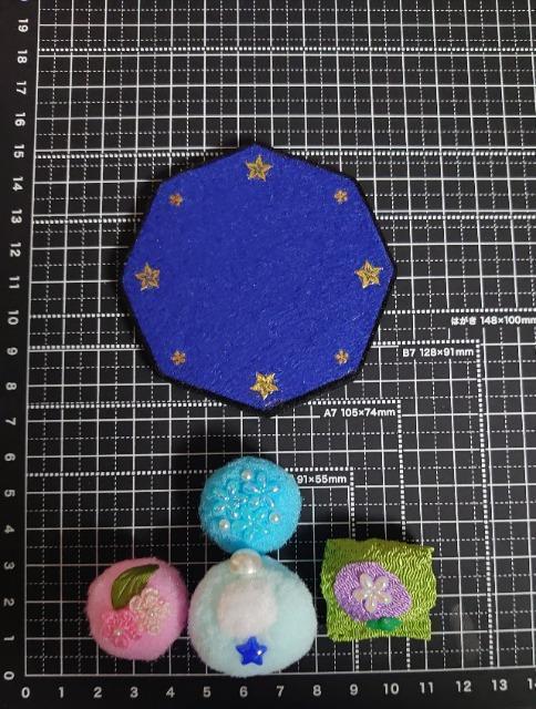 ハンドメイド♪ポンポン和菓子☆彦星と七夕花飾り☆ < ペット/手芸/園芸 ハンドメイド♪ポンポン和菓子☆彦星と七夕花飾り☆ < ペット/手芸/園芸の