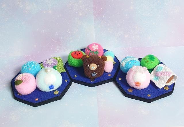 ハンドメイド♪ポンポン和菓子☆彦星と七夕花飾り☆ < ペット/手芸/園芸 ハンドメイド♪ポンポン和菓子☆彦星と七夕花飾り☆ < ペット/手芸/園芸の