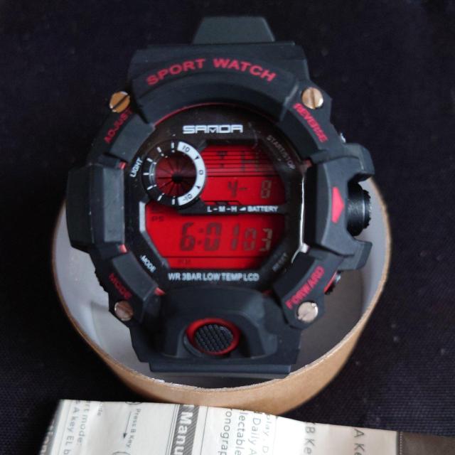 SPORT WATCH   BLACK×RED < 男性アクセサリー/時計  SPORT WATCH   BLACK×RED < 男性アクセサリー/時計の