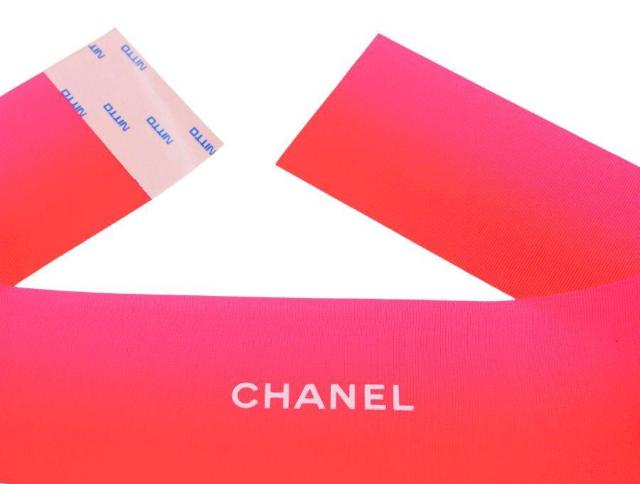 シャネル ワイドリボン ラッピンリボン 限定カラー レッド×ピンク グラデーション ロゴ入り 68.5cm CHANEL【正規品】 < ブランド  シャネル ワイドリボン ラッピンリボン 限定カラー レッド×ピンク グラデーション ロゴ入り 68.5cm CHANEL【正規品】 < ブランドの