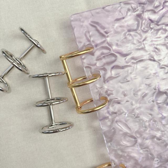 マーブル調 バインダー ミニ6穴 リフィル10枚付き シルバー、ゴールドリング付き 韓国風 PVCノート 手帳 ラベンダー < インテリア/ライフ  マーブル調 バインダー ミニ6穴 リフィル10枚付き シルバー、ゴールドリング付き 韓国風 PVCノート 手帳 ラベンダー < インテリア/ライフの