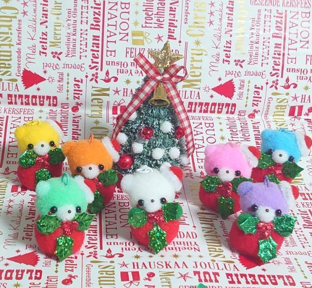 ハンドメイド♪ポンポンマスコット★アニマルクリスマス☆オーナメント★カラフルくまちゃんサンタF < ペット/手芸/園芸 ハンドメイド♪ポンポンマスコット★アニマルクリスマス☆オーナメント★カラフルくまちゃんサンタF < ペット/手芸/園芸の