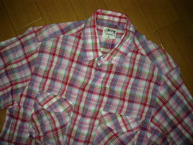 STUSSY�X�e���[�V�[�����`�F�b�N�V���cM�ԃs���N�n �� �u�����h�� 