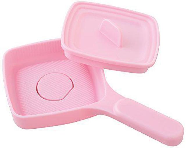 ご飯付きにくいエンボス加工♪ハンドル付 おにぎらずが手間いらず ピンク < インテリア/ライフ  ご飯付きにくいエンボス加工♪ハンドル付 おにぎらずが手間いらず ピンク < インテリア/ライフの