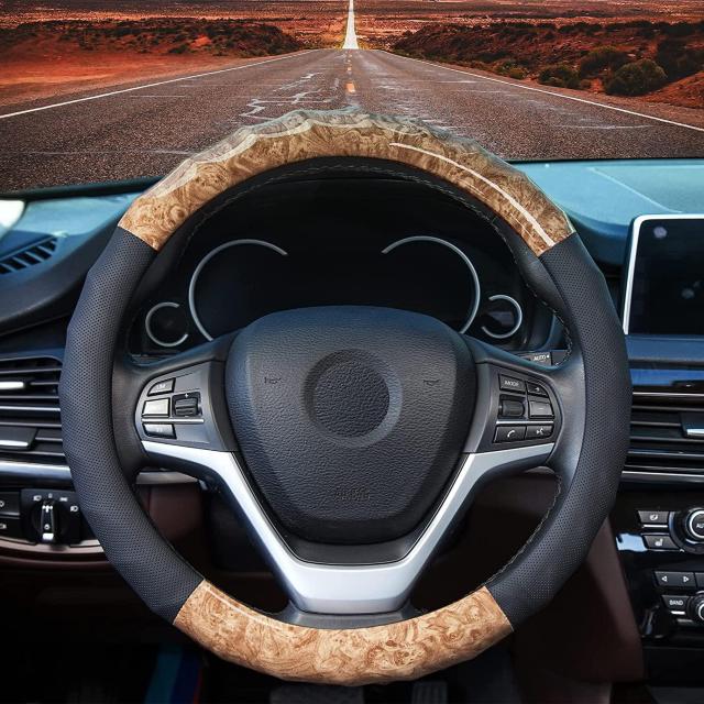 ハンドルカバー 軽自動車 Sサイズ 木目調 ベージ < 自動車/バイク ハンドルカバー 軽自動車 Sサイズ 木目調 ベージ < 自動車/バイク